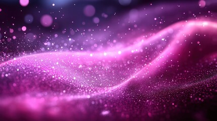 Fototapeta premium Abstract Purple Glitter Wave Background