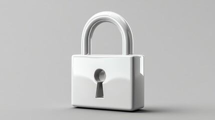 Fototapeta premium Highquality 3D render of a white padlock icon