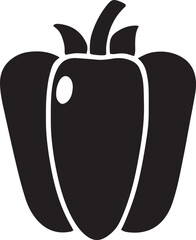 Bell Pepper vector silhouette