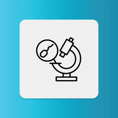 Test sperm icon. Editable stroke. Vector illustration