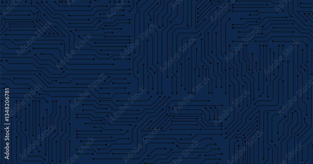Poster vector circuit board illustration. abstract technological background made of different element print