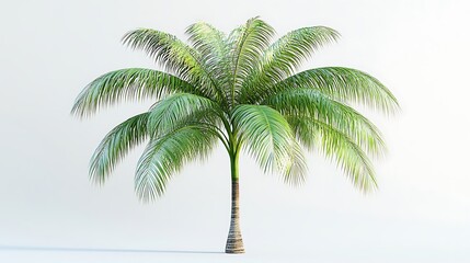 Obraz premium Lush green palm tree botanical garden digital art bright background