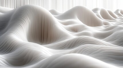 Obraz premium Abstract wavy landscape, light, interior