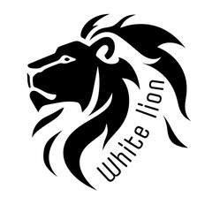  White lion , png Transparent Background Black and white