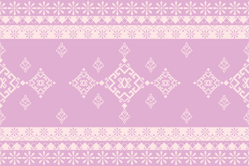 Set of geometric pattern on pink theme. Vector.