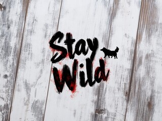 Motivational phrase on distressed wooden background