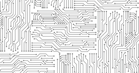 Circuit Board texture Background, seamless pattern. Vector circuit board illustration.