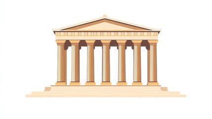 Ancient Greek Temple Illustration (1)