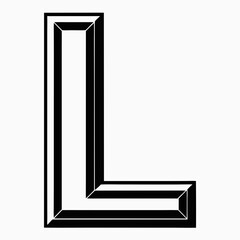 Modern Letter L Vector Logo Design With Sleek Lines on a White Background Perfect for Branding and Graphic Projects Generative AI