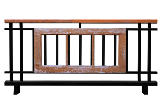 Steel fence with wood on top