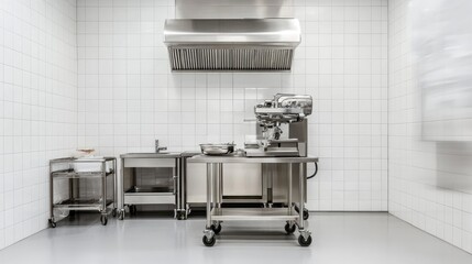 Stainless Steel Kitchen Equipment in a Modern Kitchen