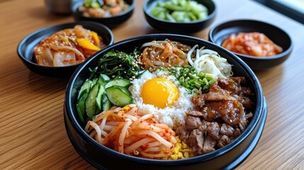 Delicious Bowl of Freshly Prepared Food Surrounded by Additional Dishes
