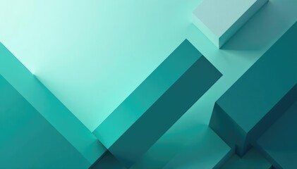 Abstract geometric shapes in teal and grey, creating a modern design, minimal, shapes