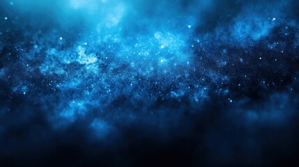 Obraz premium Cosmic Nebula: A Celestial Tapestry of Azure Hues