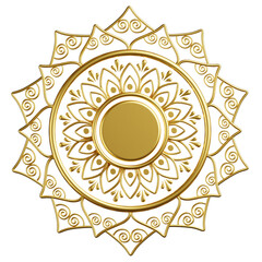 Islamic Pattern Gold 3D Ornament