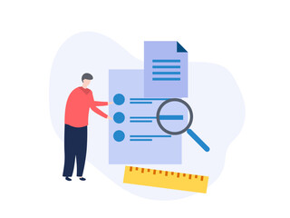 Project tracking, vector illustration for web, presentation slides, print, etc