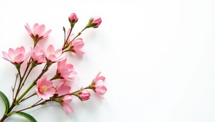 Delicate, small-scale floral sprigs on white background, plant, white, background