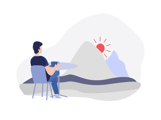Seize the Morning Time… or Not, vector illustration for web, presentation slides, print, etc