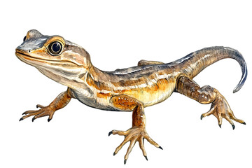 Obraz premium Illustration Of A Lizard On Black Background