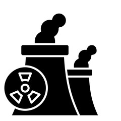 Nuclear Reactor solid glyph icon