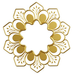 Islamic Pattern Gold 3D Ornament