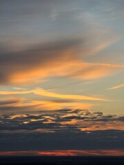 Naklejka premium Beautiful sunrise early morning in spring, skyscape.