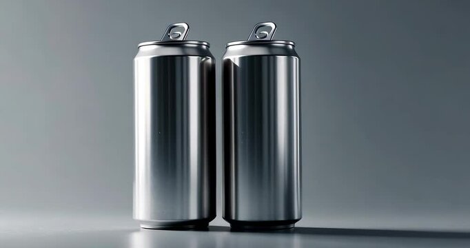300ml of Energy drink can mockup template with isolated on grey