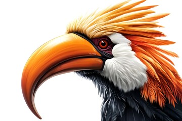Obraz premium Close-up illustration of a colorful bird