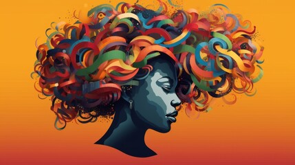 Vibrant Hues: A Colorful Portrait of Female Empowerment and Artistic Expression