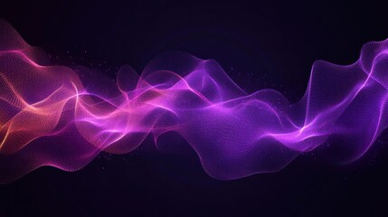 Fototapeta premium Abstract Purple Pink Flowing Energy Wave Design
