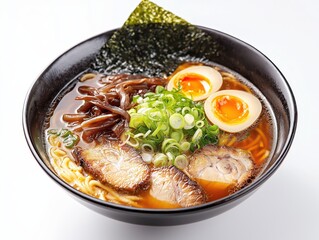 Japanese Ramen Bowl with Egg and Beef