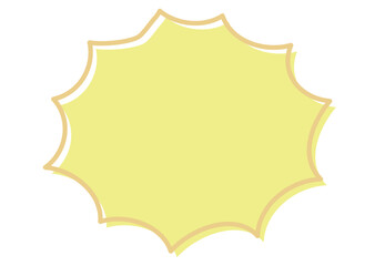 ポップなギザギザのふきだし