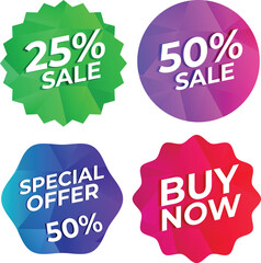Vector Sale Badges & Discount Stickers – Colorful Promotional Labels, Special Offer Tags, Buy Now Icons, and Price Reduction Graphics for E-Commerce & Marketing