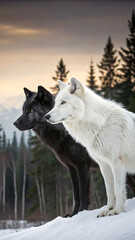 Obraz premium wolf in winter