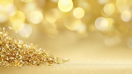 Radiant gold glitter background texture, a sparkling, festive backdrop for holiday designs and luxury aesthetics