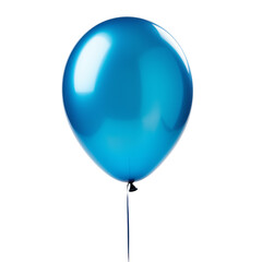 blue balloon isolated on white Transparent blue balloon isolated on white background