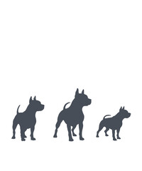 Pitbull Dad T-Shirt - Silhouette Design