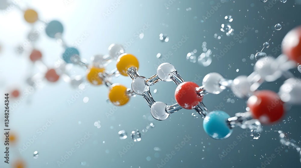 Aufkleber A conceptual image depicting intricate molecular chains representing the complex challenge of fat loss and metabolic processes
