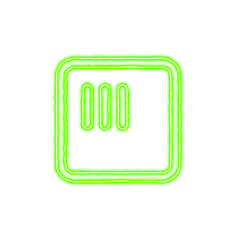 Icon sensor from the flow of energy of green color. Shimmering neon