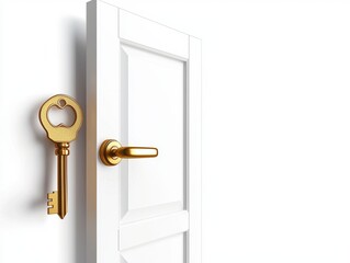 Golden Key and White Door: A Symbol of New Opportunities