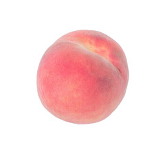 Fresh Peach on White Background