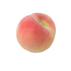 Fresh Peach on White Background