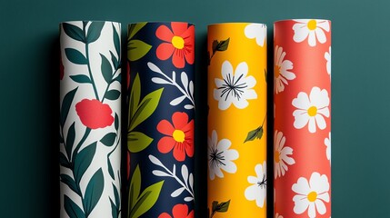 Editable wrapping paper presentation mockup, customizable patterns, easy-to-use smart object layers