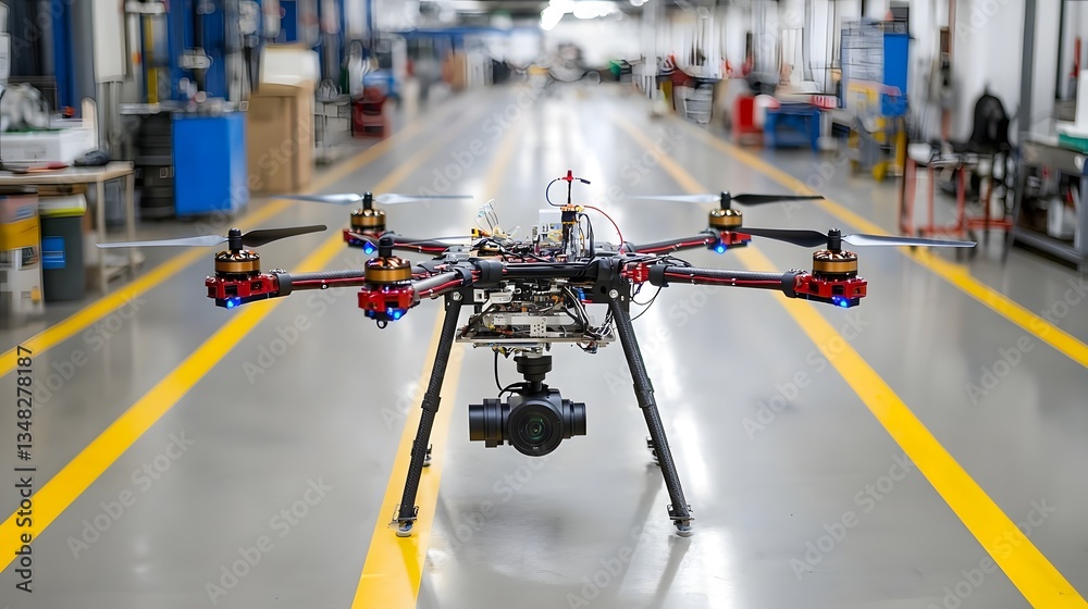 Aufkleber Advanced electric powered drone equipped with high tech sensors and for comprehensive environmental data collection and analysis