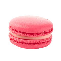 Pink Macaron on White Background