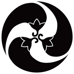 家紋です。唐辛子巴といいます。