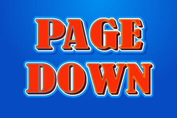 Page down text effect