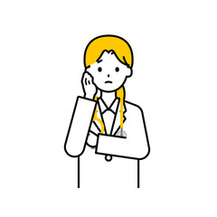 上半身のポーズ_シンプルな医師の女性12