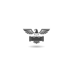 American Bald Eagle icon with shadow