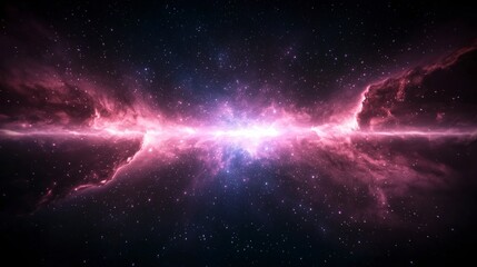 Fototapeta premium Cosmic Nebula Vibrant Purple Space Background Stars Galaxy Cinematic Lighting